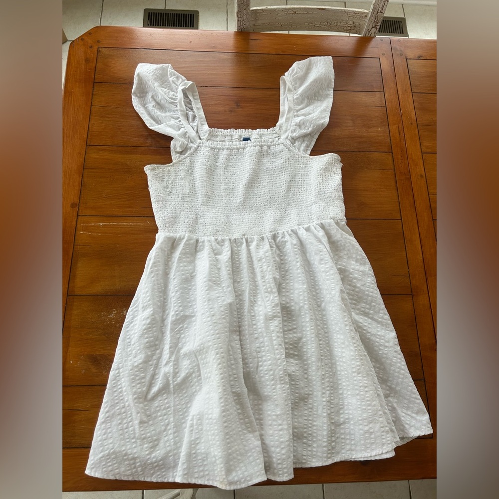 Old Navy White Textured Mini Dress